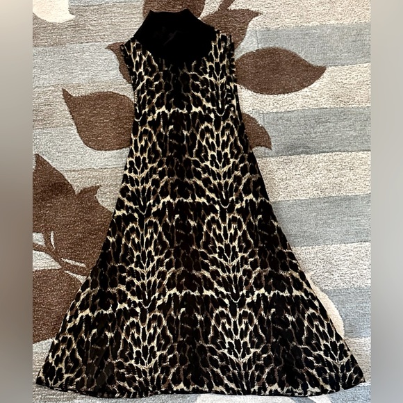 One Teaspoon Sleeveless Mock Neck Arizona Leopard Print A-line Mini Dress ZB1 - Picture 3 of 9